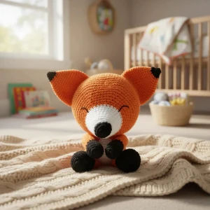 Raposa Soneca Amigurumi Decoração Infantil Artesanal - Artesanato e Personalizados