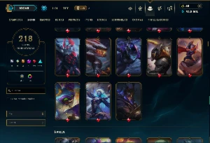 Prata 1 com TODOS os Champs e 218 Skins ( MID / ADC / SUP ) - League of Legends LOL