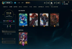 Prata 1 com TODOS os Champs e 218 Skins ( MID / ADC / SUP ) - League of Legends LOL