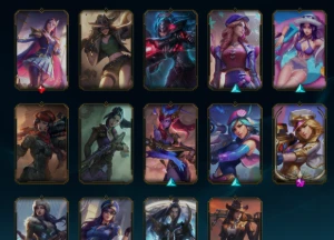 615 Skins+main Adc+14 Skins Cait+16 Skins Mf+16 Skin Ashe - League of Legends LOL