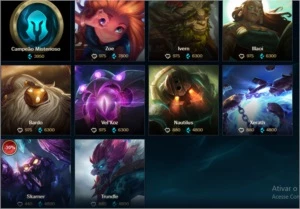 Conta mestre x3 Honra 5 - League of Legends LOL