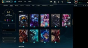Conta League of Legends - Gold IV | Nível 110 |70 skins. LOL