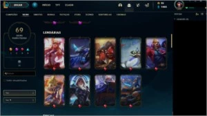 Conta League of Legends - Gold IV | Nível 110 |70 skins. LOL