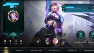Conta ESMERALDA + 18 Skins - League of Legends: Wild Rift LOL WR