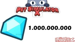 Roblox Pet Simulator X 10b 10 bilhões Gemas Diamantes