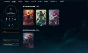 Conta LOL - Ahri Florescer Espiritual, Akali infernal + 2 - League of Legends