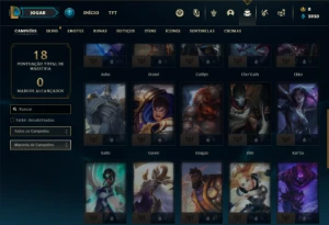 Conta ouro 2 com 34 Champs e 4 Skins - League of Legends LOL