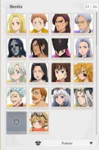 Conta The Seven Deadly Sins: Origin com Merlin P10 + Skins