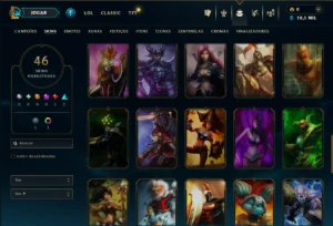 Bronze 1 com 25 Champs e 46 Skins ( Mais de 30 Jogos ) - League of Legends LOL