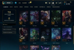 Bronze 1 com 25 Champs e 46 Skins ( Mais de 30 Jogos ) - League of Legends LOL