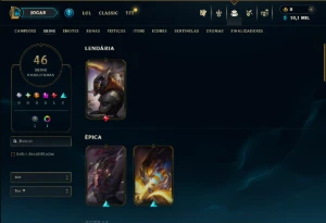 Bronze 1 com 25 Champs e 46 Skins ( Mais de 30 Jogos ) - League of Legends LOL