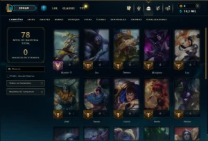 Bronze 1 com 25 Champs e 46 Skins ( Mais de 30 Jogos ) - League of Legends LOL