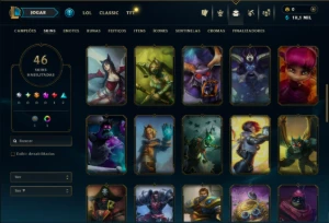 Bronze 1 com 25 Champs e 46 Skins ( Mais de 30 Jogos ) - League of Legends LOL