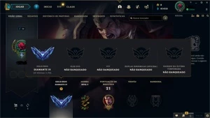 Conta LOL - Diamante IV, 66% de WR(E-MAIL NÃO VERIFICADO) - League of Legends