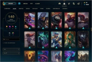 Conta prata 2 com TODOS os champs e 140 skins - League of Legends LOL