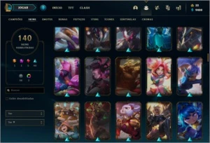 Conta prata 2 com TODOS os champs e 140 skins - League of Legends LOL
