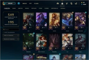 Conta prata 2 com TODOS os champs e 140 skins - League of Legends LOL