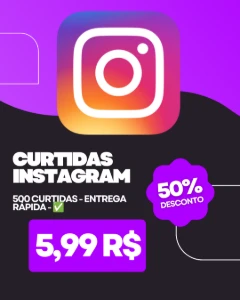 500 Curtidas Intagram - 5,99 R$ - Entrega Rápida✅ - Redes Sociais