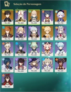 [NA] AR 47  5* Jean, Qiqi, Zhongli, Tartalia. 2 armas 5* - Genshin Impact