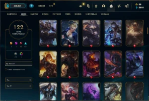 Conta prata 3 com 131 Champs e 122 Skins - League of Legends LOL
