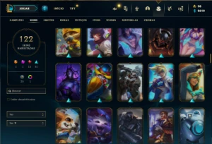 Conta prata 3 com 131 Champs e 122 Skins - League of Legends LOL