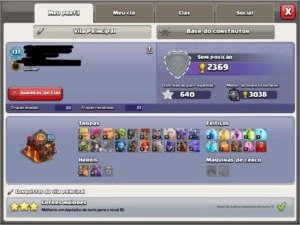 Clash of Clans - CV 10 - semi full - Mais de 5.000 em gemas!