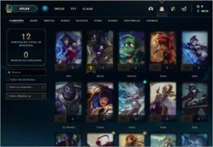 Conta diamante 4 com mmr alto / 71% winrate com espólios - League of Legends LOL