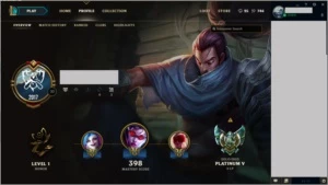 Conta Platina com algumas skins/110 Campeões/Borda de Gold - League of Legends LOL