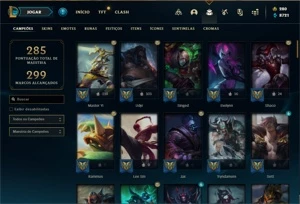 Conta prata 1 com 100 Champs e 76 Skins (2 Miticas) - League of Legends LOL