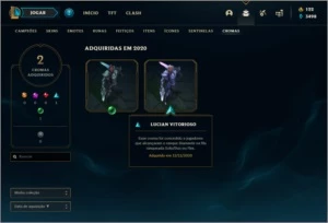Conta platina 1 (ex D2), 19 skins e 40 champs - League of Legends LOL