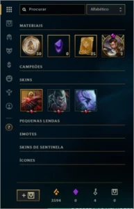 CONTA DE LEAGUE OF LEGENDS PLATINA LOL