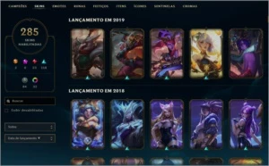 Conta League of legends 285 skins LOL