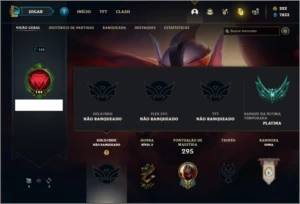 Conta Unranked com 120 Champs e 161 Skins - League of Legends LOL