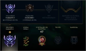 Conta Diamond 2 Winrate BOM conta ganhando muito PDL - League of Legends LOL