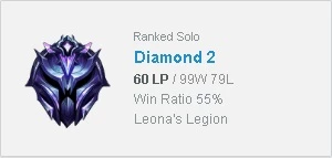 Conta Diamond 2 Winrate BOM conta ganhando muito PDL - League of Legends LOL