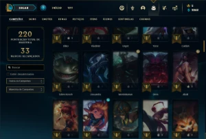 Conta ouro 3 com 105 Champs e 60 Skins - League of Legends LOL