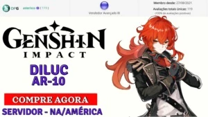 ✨GENSHIN IMPACT - CONTA COM DILUC 5⭐ AR10 ✨