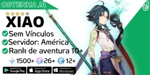 ϟCONTA GENSHIN IMPACT COM XIAO AR5-10✨ | PRONTA ENTREGA!