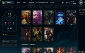 Platina, 44 skins, 113 champs, nunca teve punição. - League of Legends LOL