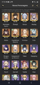Conta Genshin Top 5* com BiS - Genshin Impact