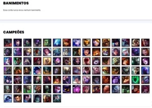 Conta Unranked com 96 Champs e 104 Skins + 10 Cromas - League of Legends LOL