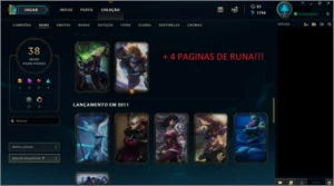 CONTA LEAGUE OF LEGENDS 120 CHAMPIONS 40 SKINS SMURF BRONZE LOL
