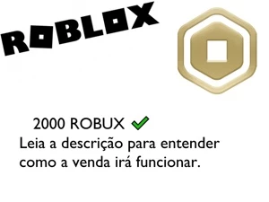 2000 ROBUX! (entrega imediata) - Roblox