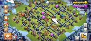 Cv13 TOTALMENTE FULL COM SKINS DO PASSE - Clash of Clans