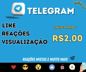 Telegram Visualizações, Reações, Like, Serviços Exclusivos! - Redes Sociais