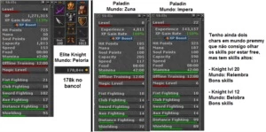 Char Tibia Knight Lvl 178 + 7,3kk + Chars Na Conta + Rk