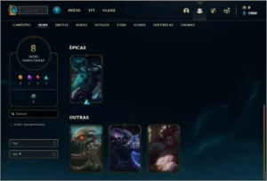 Conta lv 23 com 17 champs e 8 skins - League of Legends LOL