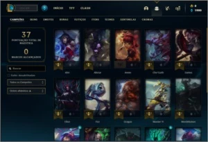 Conta lv 23 com 17 champs e 8 skins - League of Legends LOL