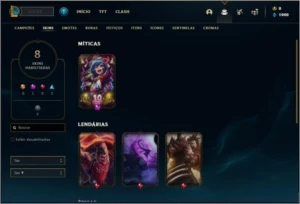 Conta lv 23 com 17 champs e 8 skins - League of Legends LOL