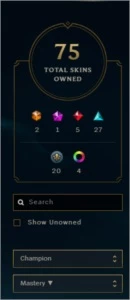 CONTA LOL 106 CHAMPIONS, 75 SKINS (2 ultimates) - League of Legends